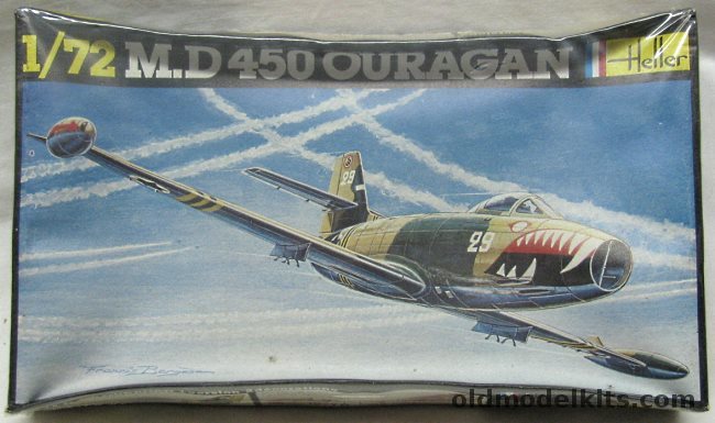 Heller 1/72 Ouragan MD-450 - Israeli 1956 or French Air Force EC 1/12 Cambraisis 1954 - (MD450), 201 plastic model kit